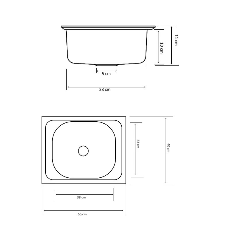 Inox sudopera 40x50cm Zilan ZLN0148 - dodatni pogled