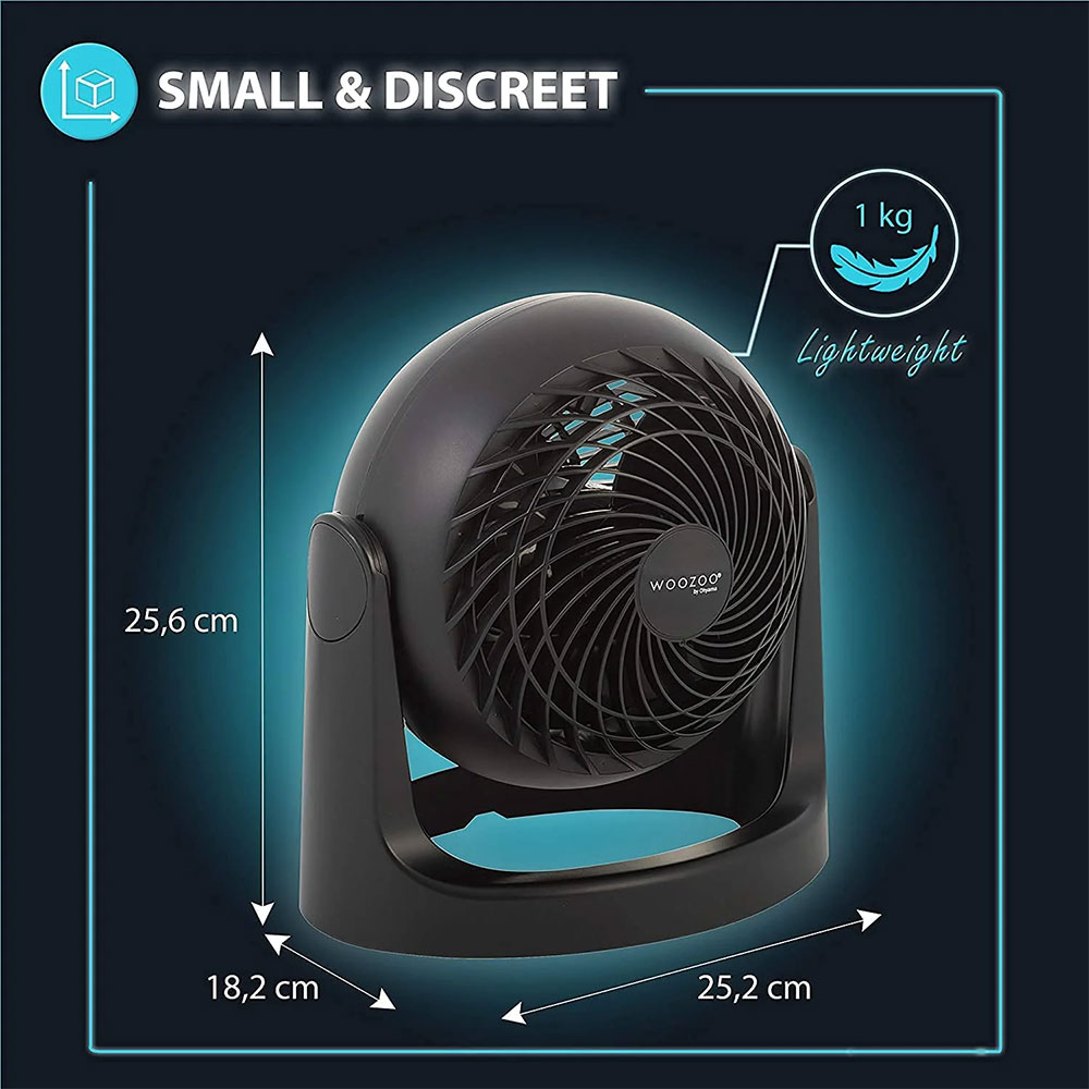 Stoni ventilator Woozoo PCF-HE15 crni - dodatni pogled