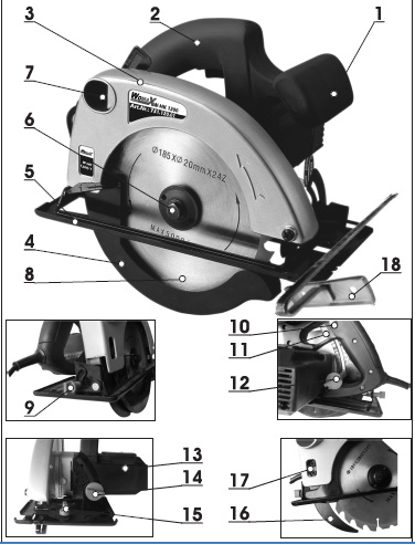 Cirkular Kružna testera WHK1200 73112001 - dodatni pogled
