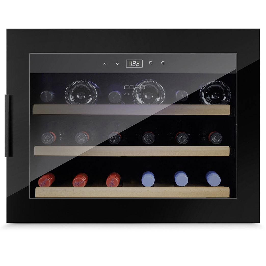 Ugradni frižider za 18 flaša vina Caso WineSafe 18 EB Black - dodatni pogled
