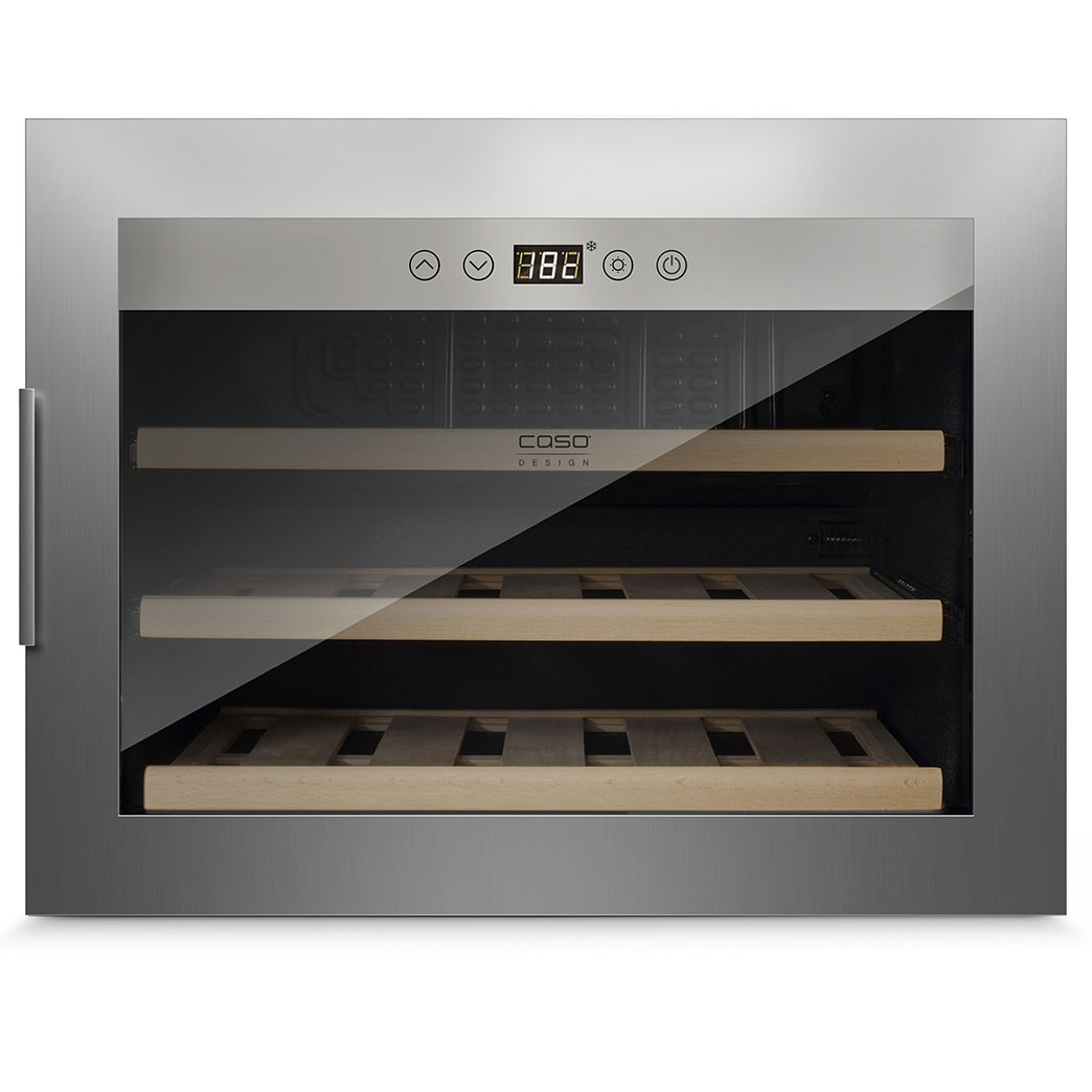 Ugradni frižider za 18 flaša vina Caso WineSafe 18 EB Inox - dodatni pogled