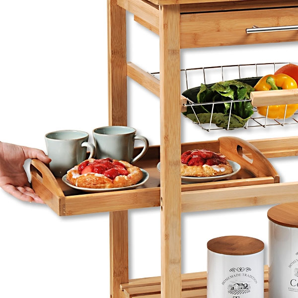 Višenamenska polica sa točkićima Kesper 25776 - dodatni pogled