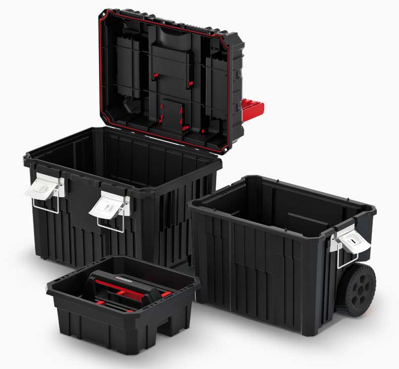 Velika dvodelna kutija za alat sa točkićima Kistenberg KHVWM - dodatni pogled