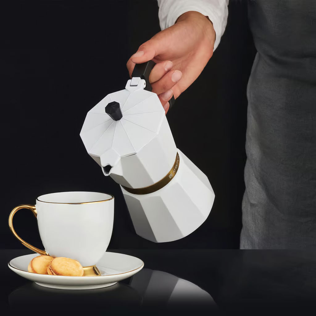 Ambition Royal White džezva za espresso 300 ml (6 šoljica) 32723 - dodatni pogled