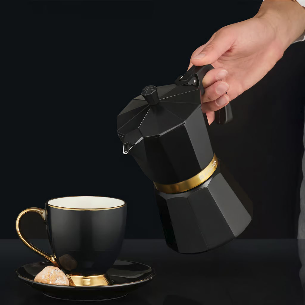 Ambition Royal Black džezva za espresso 300 ml (6 šoljica) 32726 - dodatni pogled