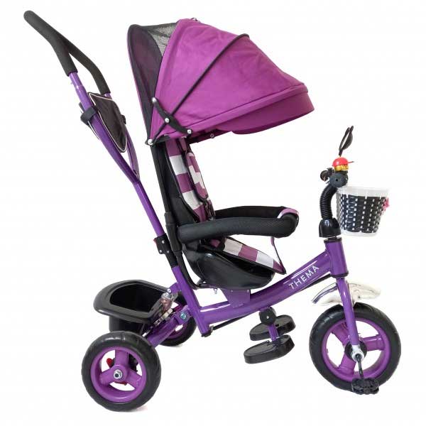 Dečiji tricikl Guralica Sa tendom TS-63 Ljubičasta - dodatni pogled