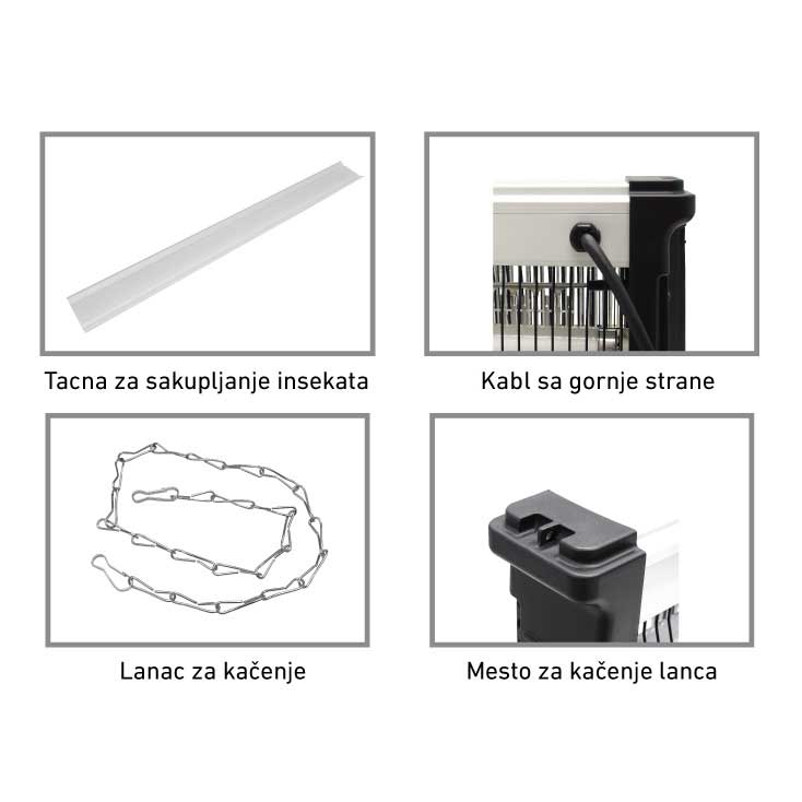Električna lampa za uništavanje insekata 2x10W IKA12-20 - dodatni pogled