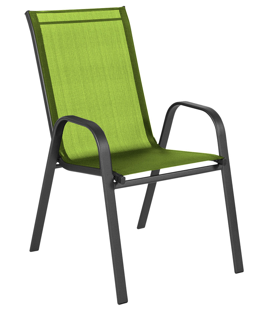 Garnitura Metal - Tekstilen Acme 80 Kiwi - 4 Stolice i Sto Prečnika 80 cm - dodatni pogled