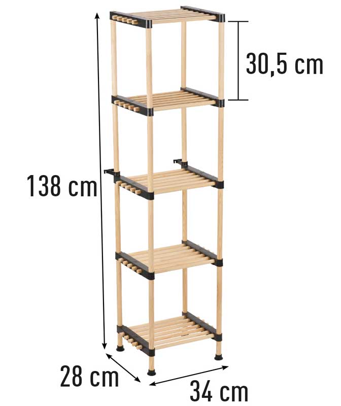 Višenamenska polica za odlaganje sa 5 nivoa Seowood RF-3405 - dodatni pogled