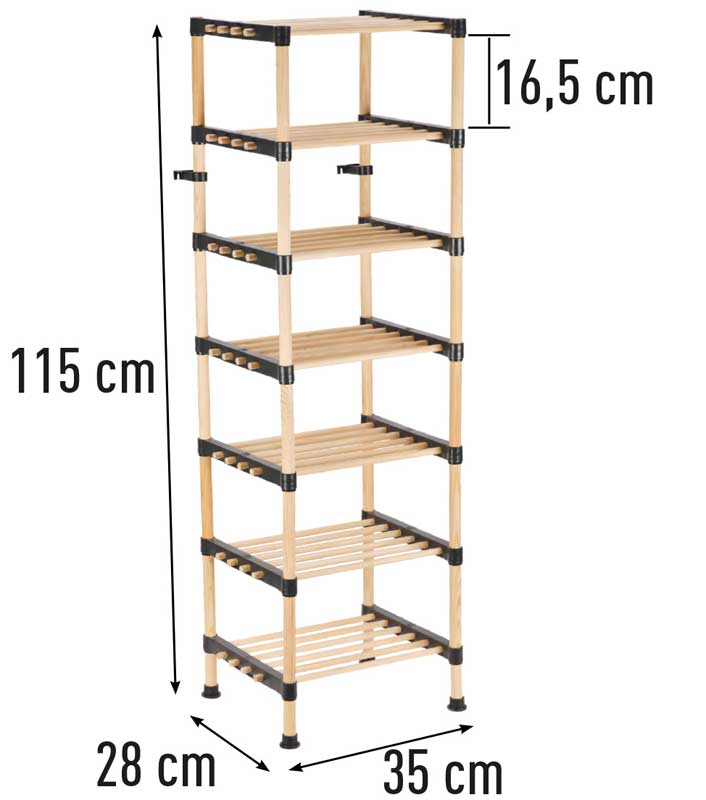 Višenamenska polica za odlaganje sa 7 nivoa Seowood SCS-3507 - dodatni pogled