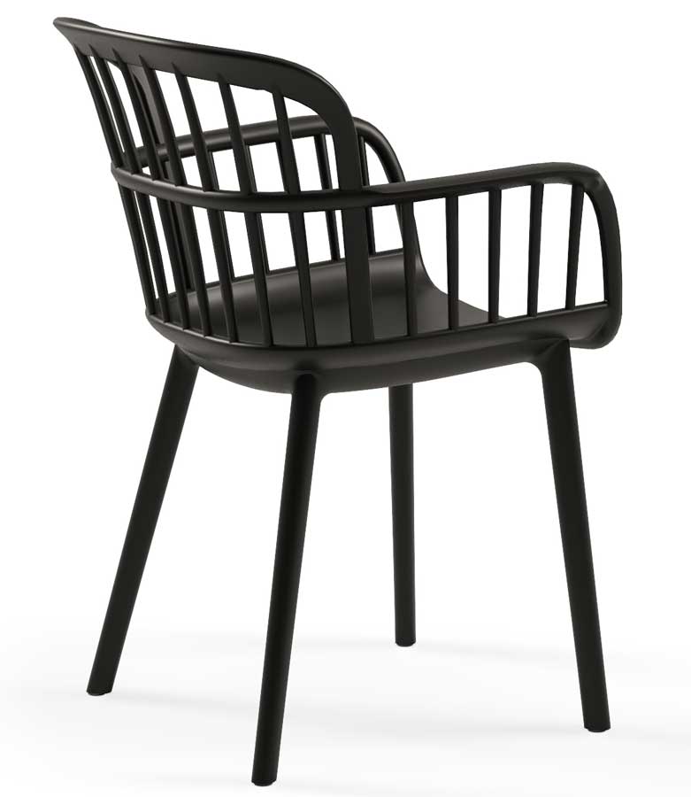 Baštenska stolica sa naslonima za ruke Tilia Eva Black - dodatni pogled