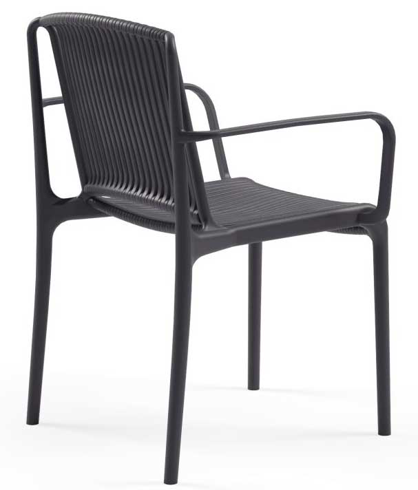 Baštenska stolica sa naslonima za ruke Tilia Nes Antracit - dodatni pogled