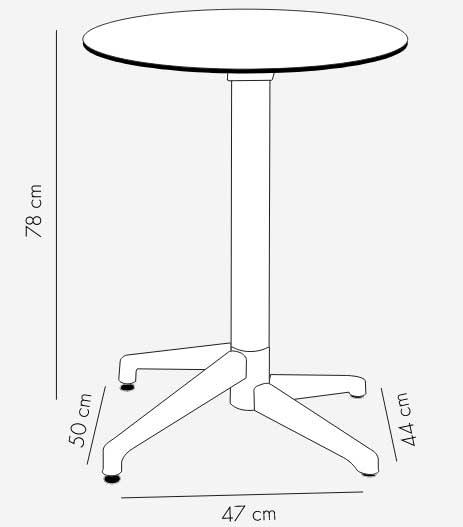Baštenski sto Tilia Moon Fix Black 69cm - dodatni pogled