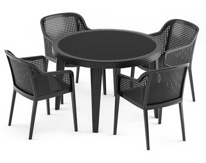 Tilia Garnitura za baštu ili terasu Octa + Osaka Black - dodatni pogled