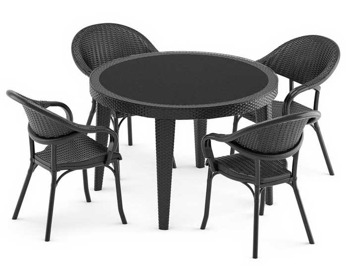 Tilia Garnitura za baštu ili terasu Flash-R + Osaka Black - dodatni pogled