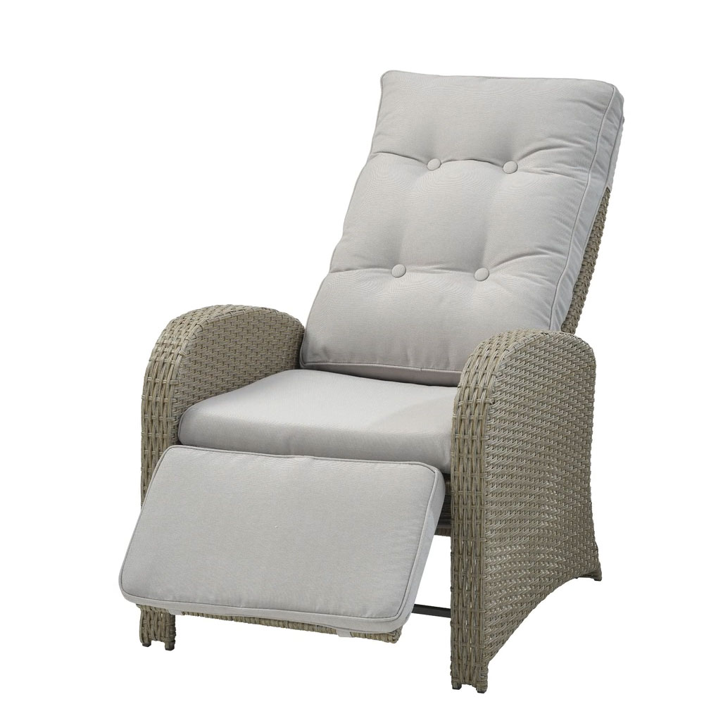 Fotelja od ratana sa podešavanjem naslona i nogu - dodatni pogled