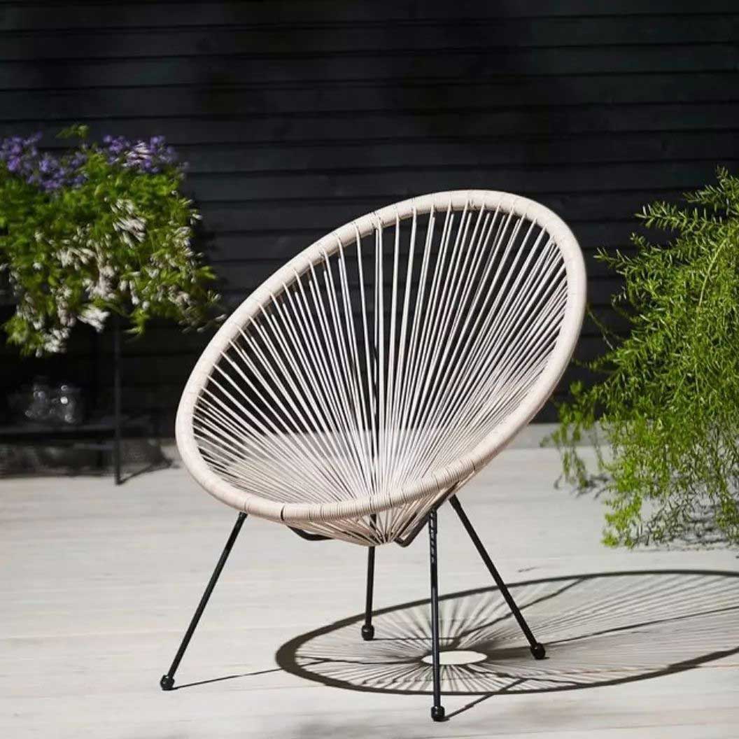 Garnitura Za Balkon i Terasu Surry Natur Coal - 2 Fotelje i Stočić - dodatni pogled