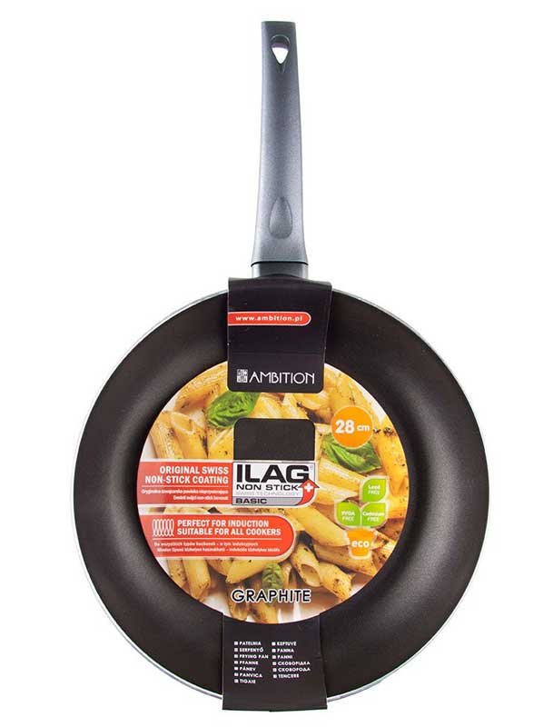 Aluminijumski tiganj sa ILAG premazom protiv lepljenja Ambition Graphite 28cm - dodatni pogled