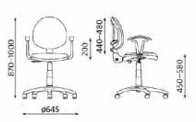 Dečija radna stolica Smart White Ježevi - dodatni pogled