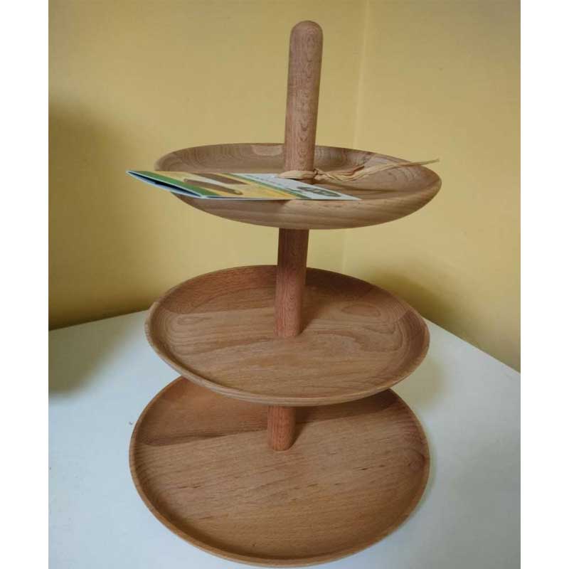 Drveni stalak za kolače sa tri nivoa - dodatni pogled