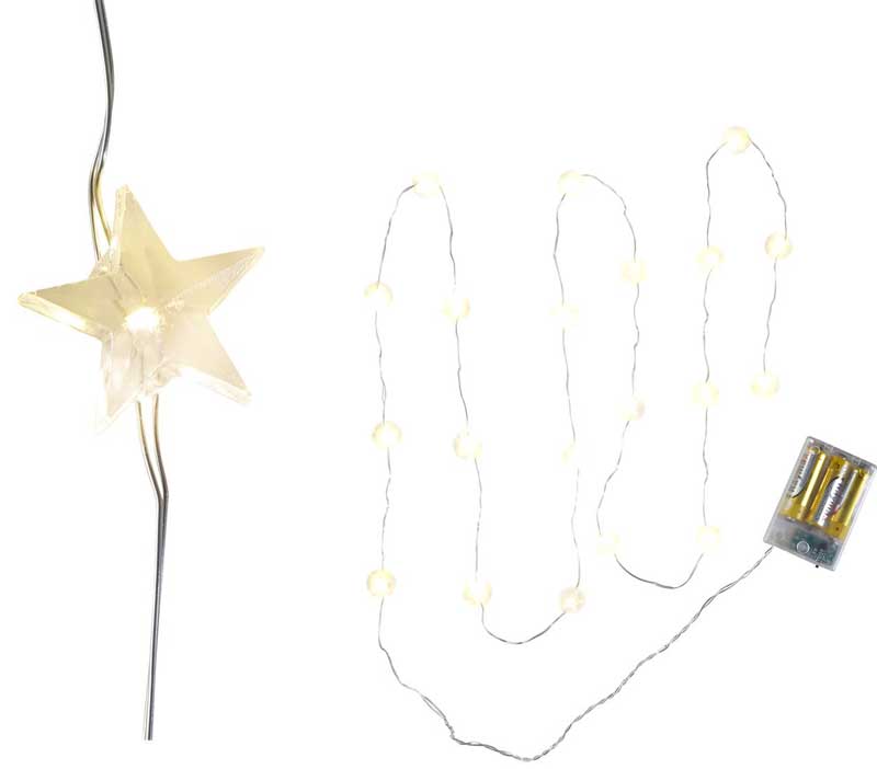 LED lampice na baterije Zvezde 20 LED - dodatni pogled