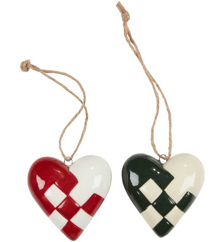 Novogodišnji ukrasi Srca 2kom. Dolomit - dodatni pogled