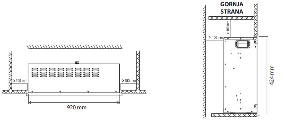 Električni multikolor kamin 2kW 40 inča EK403M/S - dodatni pogled