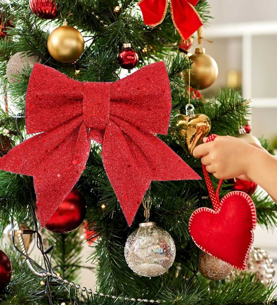 Mašna Za Jelku - Novogodišnji Ukras - Crvena - dodatni pogled