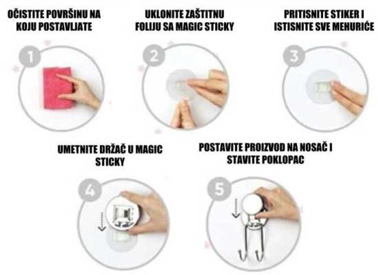 Polica za kupatilo Metalife MagicFix Elegance R - dodatni pogled
