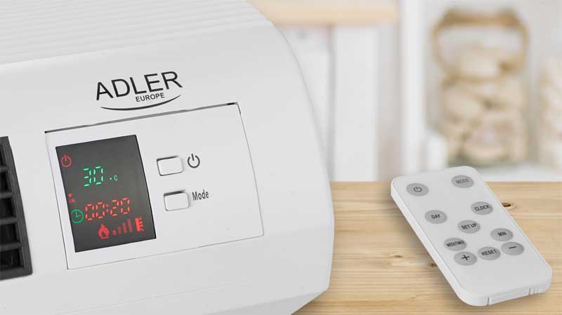 Zidna grejalica sa daljinskim upravljačem 2kW Adler 7714 - dodatni pogled