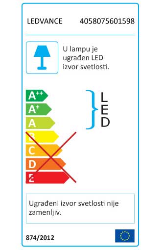 Vodootporna zidna LED lampa Strela 60cm 18W Ledvance Dnevna svetlost - dodatni pogled