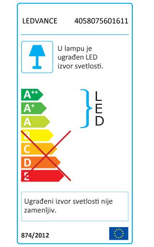 Vodootporna zidna LED lampa Strela 120cm 36W Ledvance Hladno bela svetlost - dodatni pogled