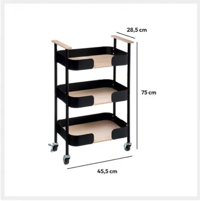 Polica Sa Točkovima Metal - Drvo Five Simply Smart - dodatni pogled