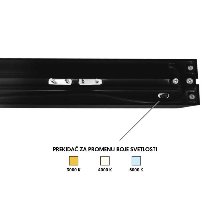 Viseća LED lampa sa promenljivom bojom svetla 60W LLS-D50-60/CCT-BK - dodatni pogled