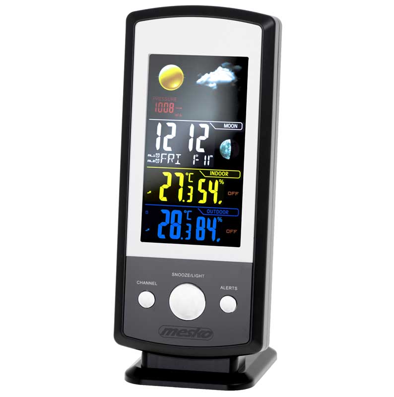 Kućna digitalna meteorološka stanica sa satom i alarmom Mesko 1177 - dodatni pogled