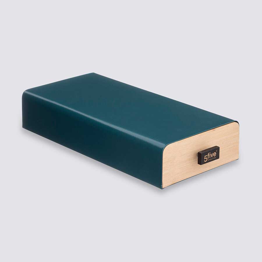 Metalna Kutija Sa Drvenom Fiokom Za Kapsule Kafe Blue 5five Simply Smart - dodatni pogled