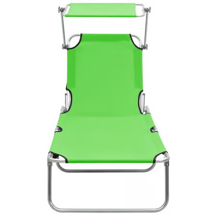 Sklopiva ležaljka sa tendom u zelenoj boji nosivost 120 kg - dodatni pogled