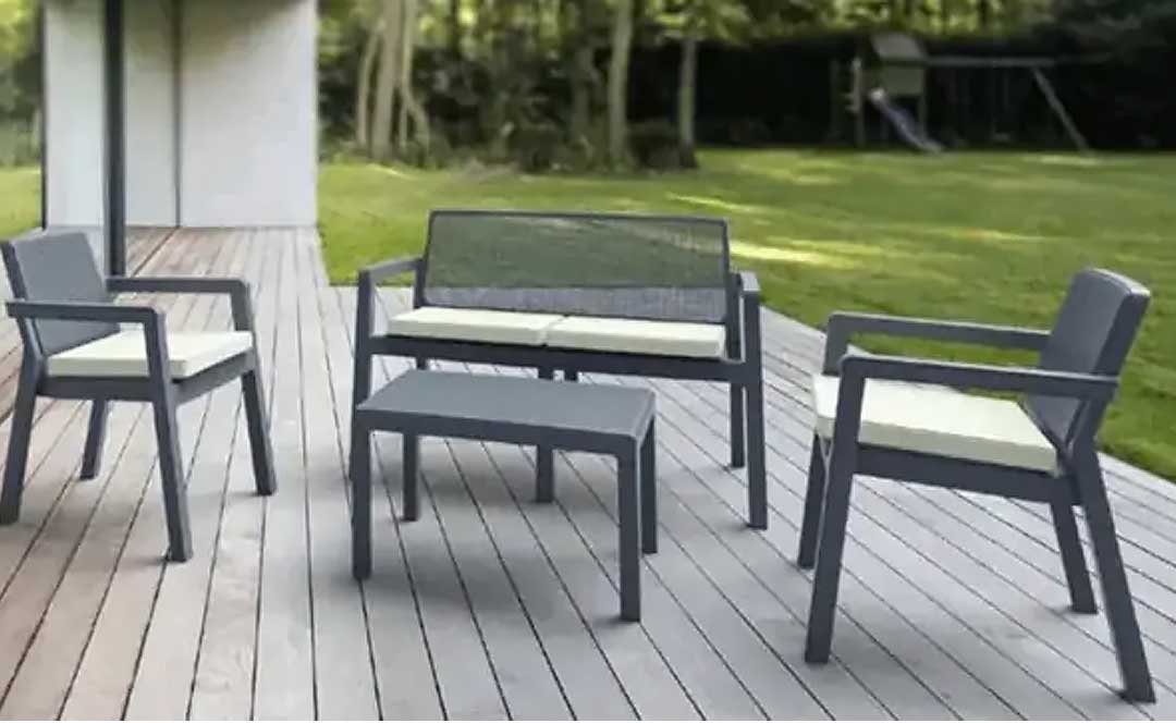 Garnitura Sa Jastucima - Za Dvorište i Terase - 2 Fotelje, Dvosed i Sto - dodatni pogled