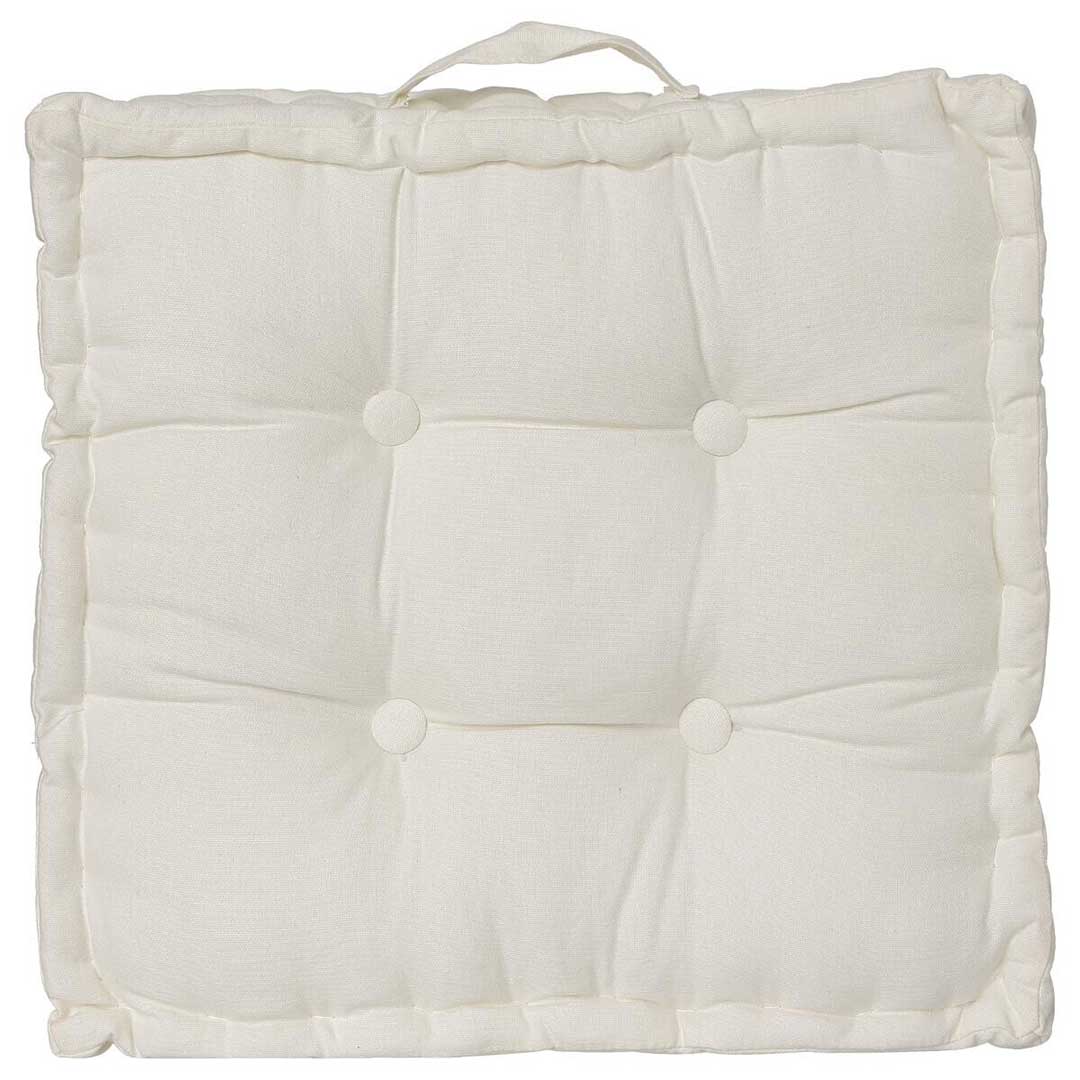 Jastuk Za Stolicu Slonova Kost, Pod ili Palete Pamuk 40 x 40 x 8 cm Atmosphera Createur d Interieur - dodatni pogled