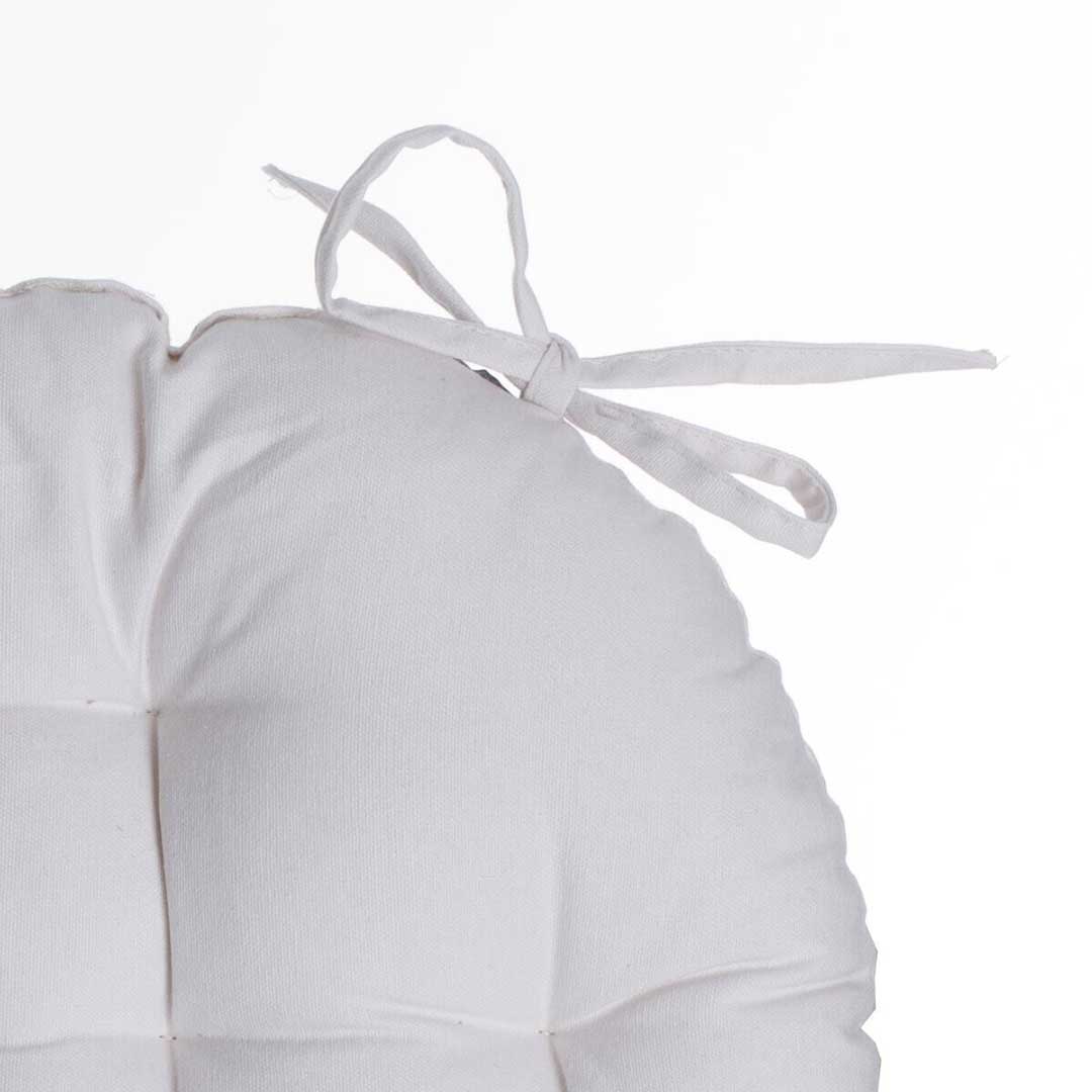 Okrugli Jastuk Za Stolicu Pod ili Palete Slonova Kost, Pamuk 40 cm Atmosphera Createur d Interieur - dodatni pogled