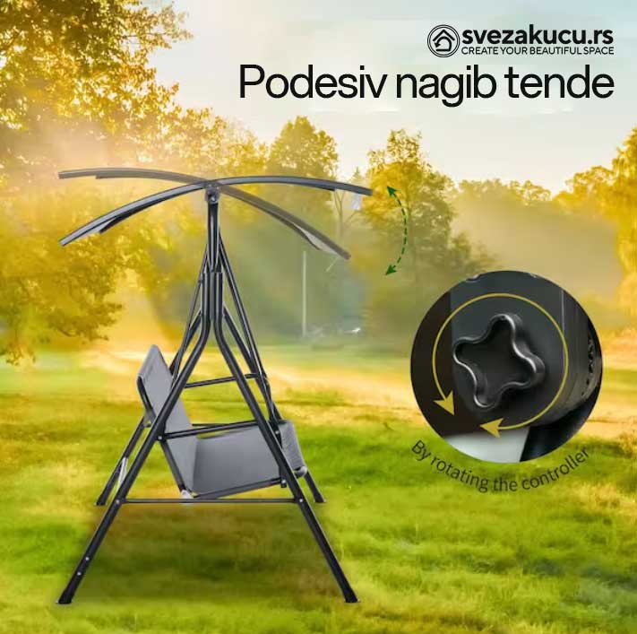 Ljuljaška Za Baštu ili Terasu Agrigento Grey - dodatni pogled