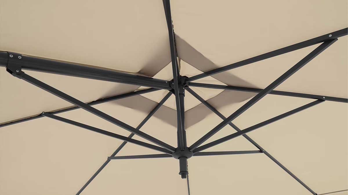 Profesionalni Vodootporni Četvrtasti Viseći Suncobran Sa UV Zaštitom i Postoljem - dodatni pogled