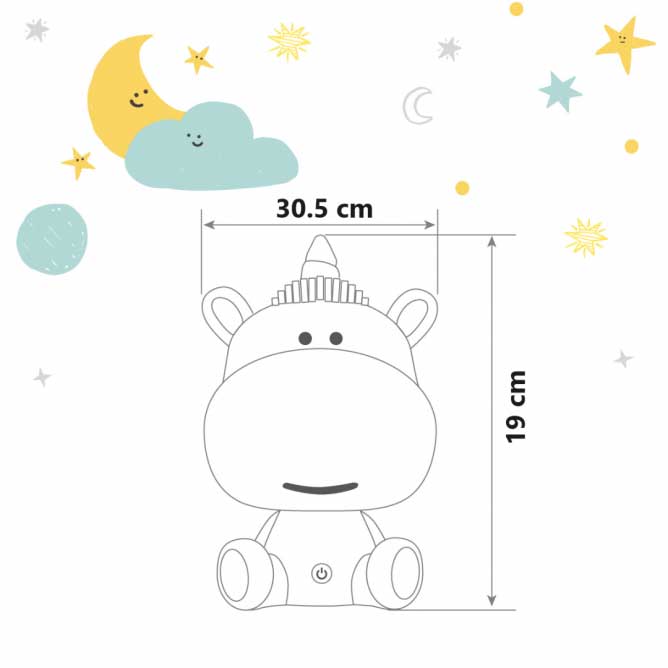 Dečija lampa sa podesivim RGB LED svetlom Unicorn Pink - dodatni pogled