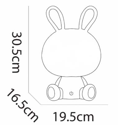 Dečija lampa sa podesivim RGB LED svetlom Beli Zeka - dodatni pogled