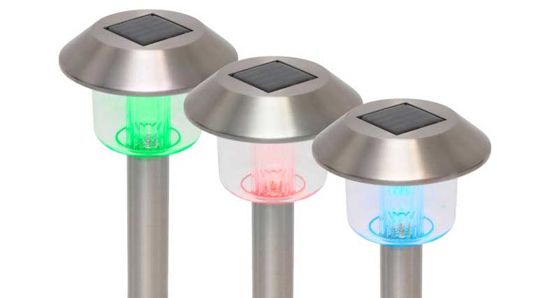 Dve solarne baštenske lampe sa svetlom u boji MX762/2 - dodatni pogled