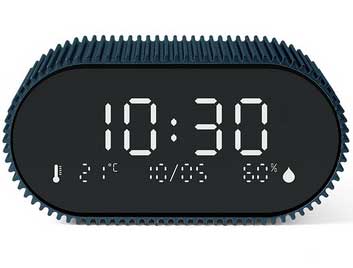 Multifunkcionalni sat sa alarmom i punjivom baterijom Lexon Ray Blue - dodatni pogled