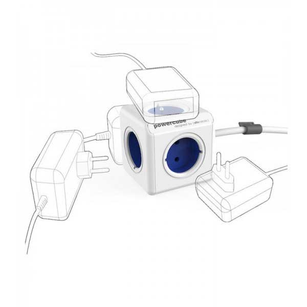 PowerCube produžni kabl sa 5 utičnica 1.5m Blue - dodatni pogled