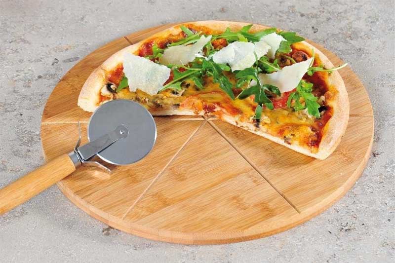 Pizza daska 32cm sa sekačem Kesper Bamboo - dodatni pogled