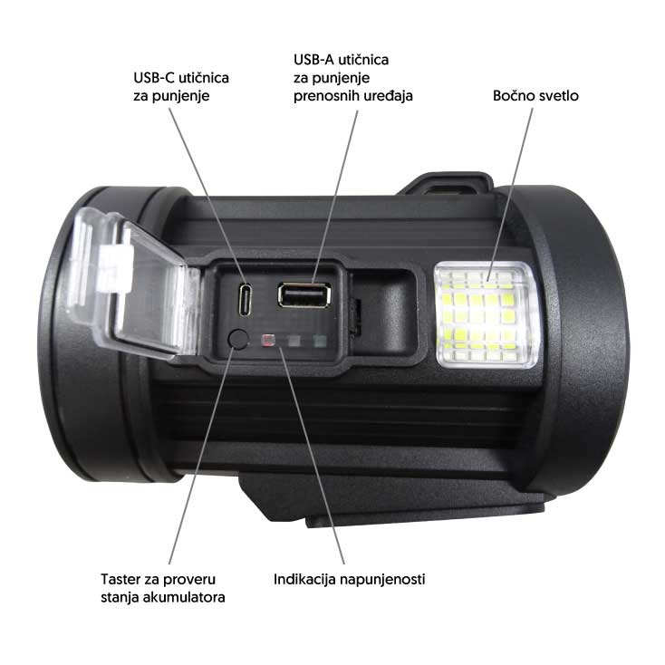 LED Lampa sa punjivom baterijom Prosto PL6240 - dodatni pogled