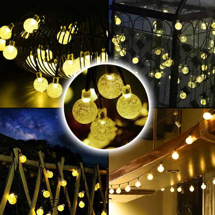 Solarni LED niz 4.5m sa 30 lampica - dodatni pogled